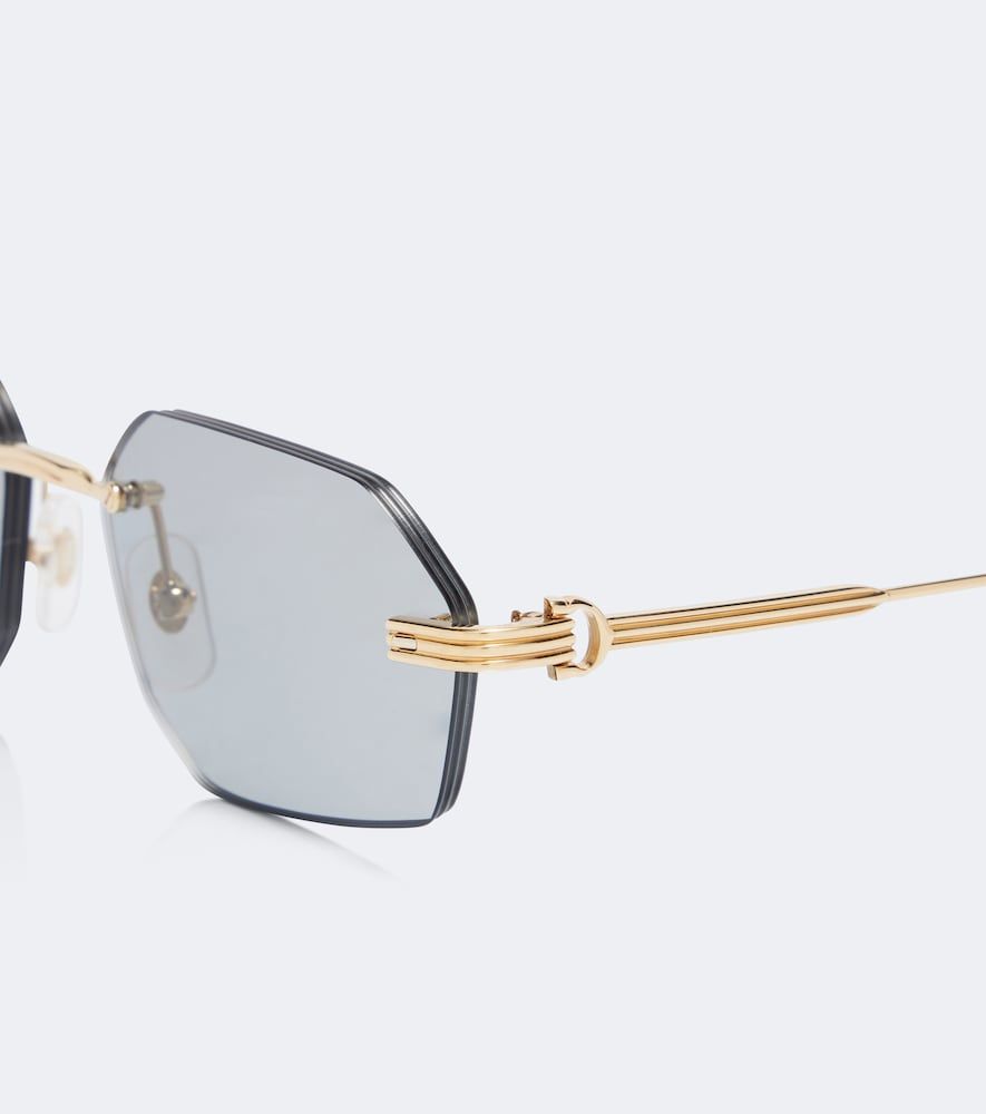 Lunettes de soleil rectangulaires Première de Cartier - Cartier Eyewear Collection - Modalova