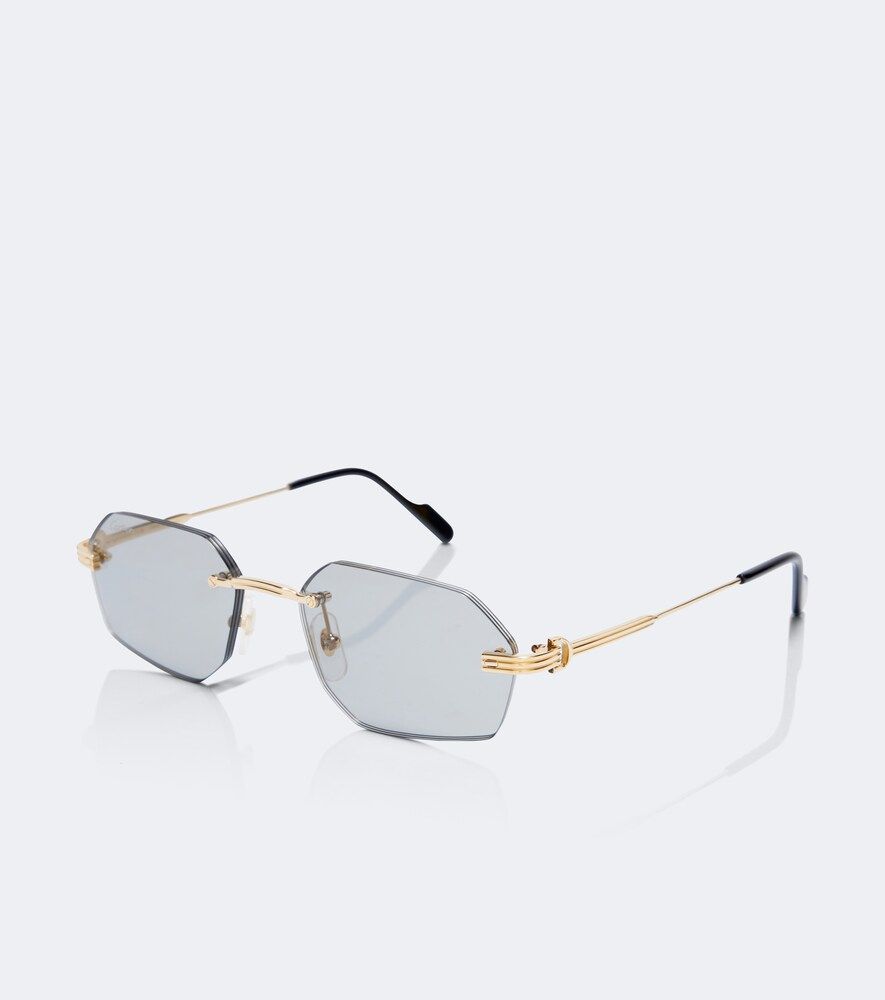 Lunettes de soleil rectangulaires Première de Cartier - Cartier Eyewear Collection - Modalova