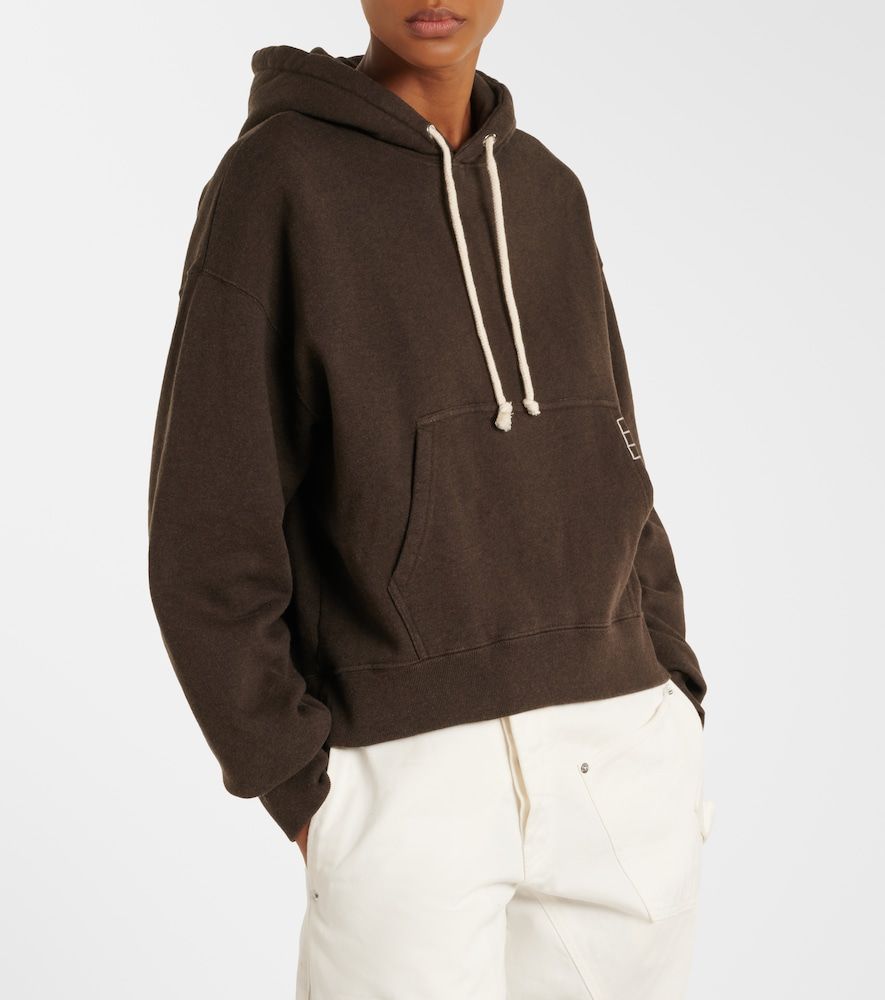 Sweat-shirt à capuche court en coton - JW Anderson - Modalova
