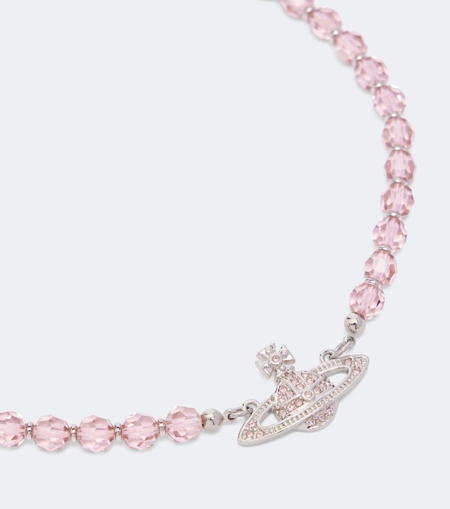 Collier ras-de-cou Messaline à cristaux - Vivienne Westwood - Modalova