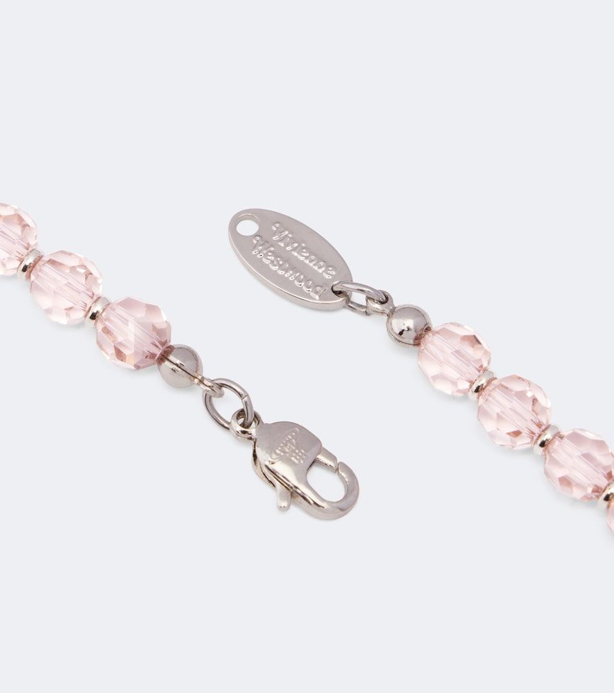 Collier ras-de-cou Messaline à cristaux - Vivienne Westwood - Modalova