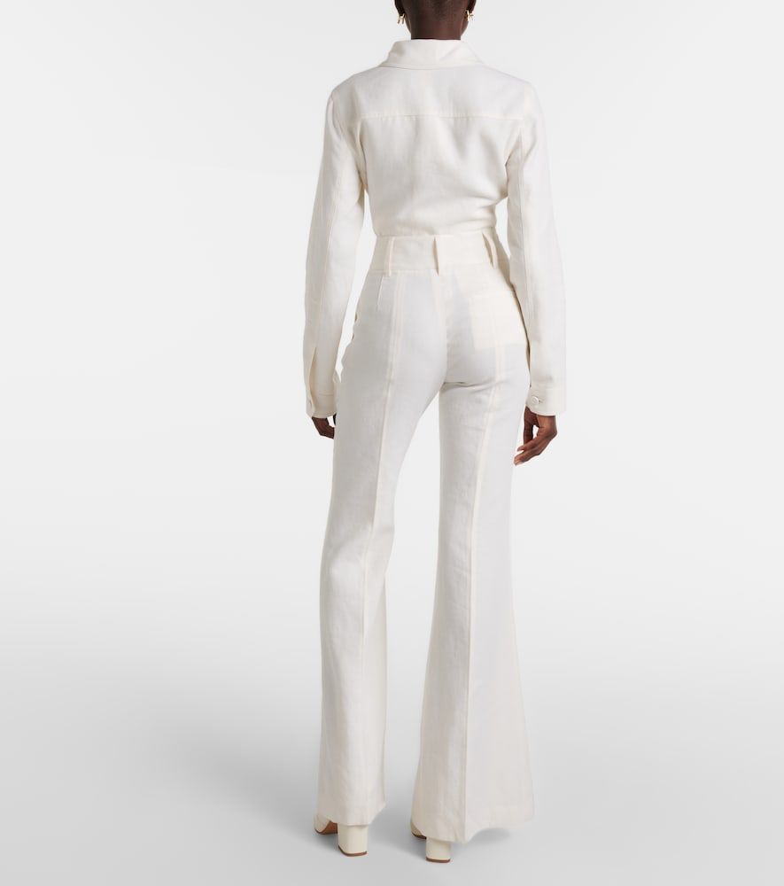 Pantalon évasé Rhein en lin et laine - Gabriela Hearst - Modalova