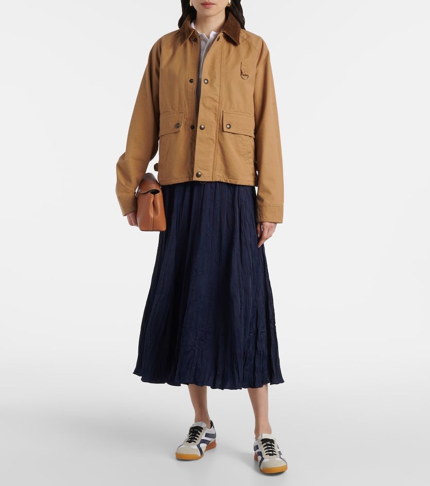 Jupe midi Crushed en satin - Polo Ralph Lauren - Modalova