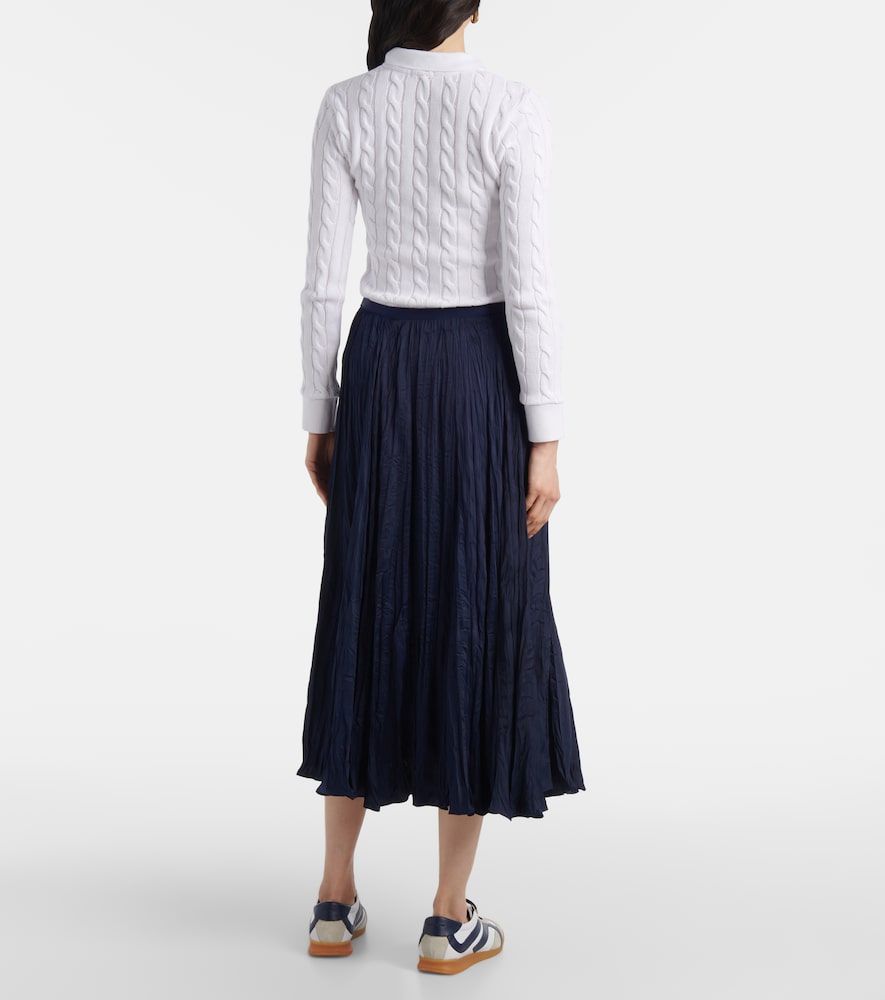 Jupe midi Crushed en satin - Polo Ralph Lauren - Modalova