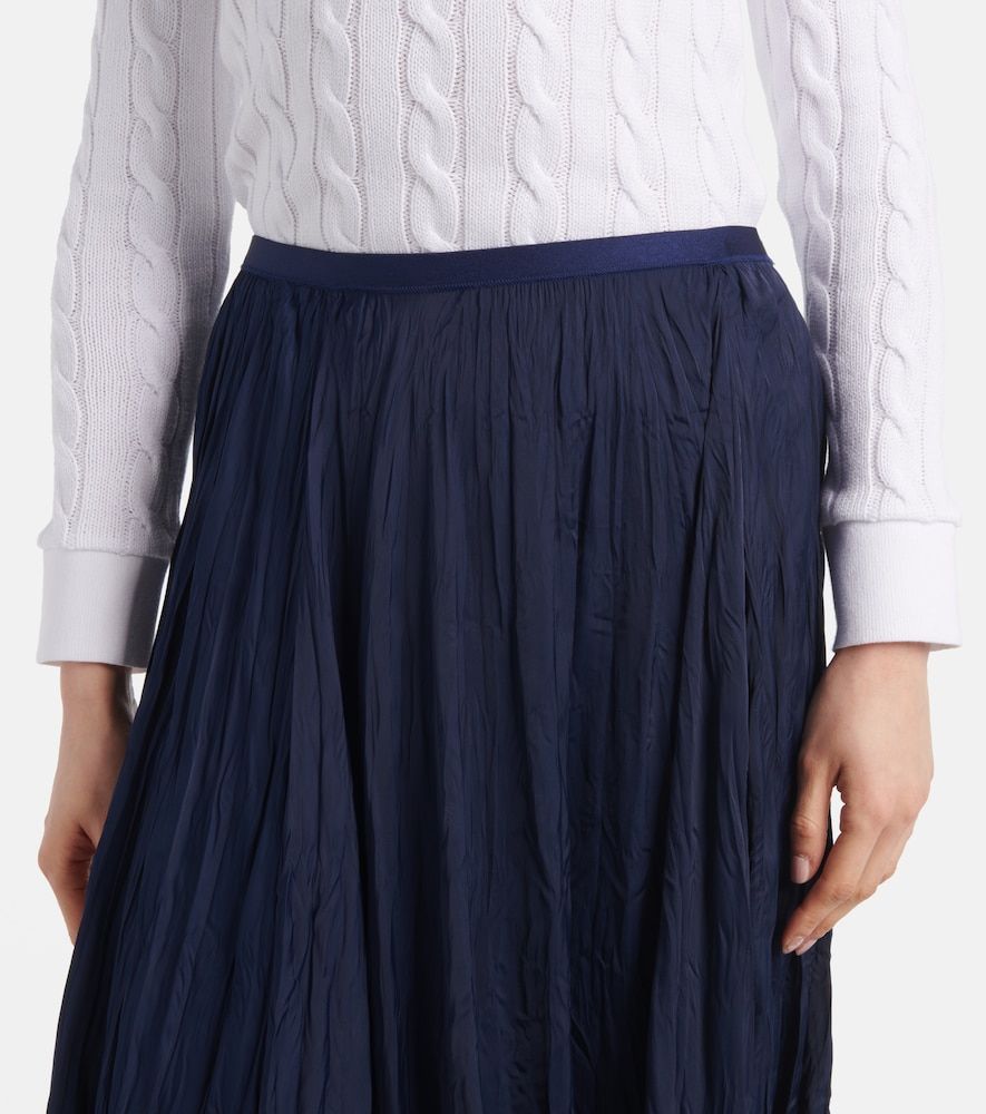Jupe midi Crushed en satin - Polo Ralph Lauren - Modalova