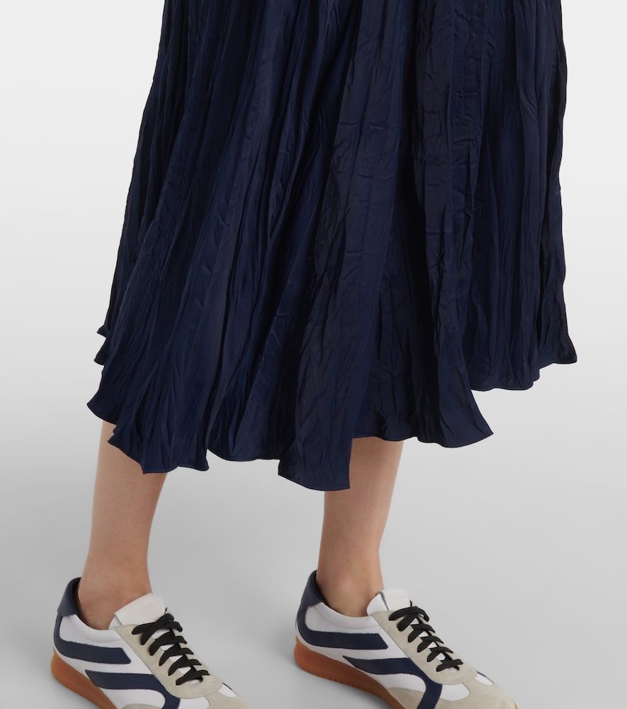 Jupe midi Crushed en satin - Polo Ralph Lauren - Modalova