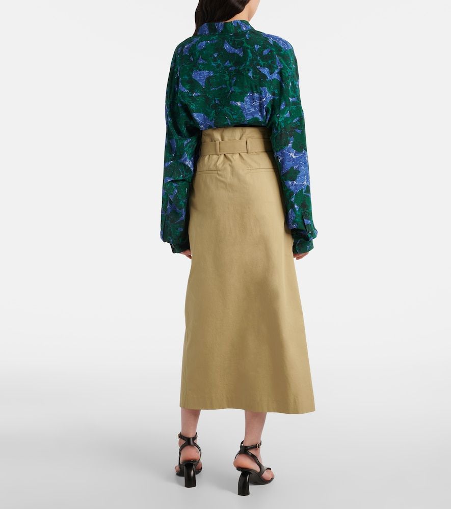 Dries Van Noten Jupe midi en coton - Dries Van Noten - Modalova
