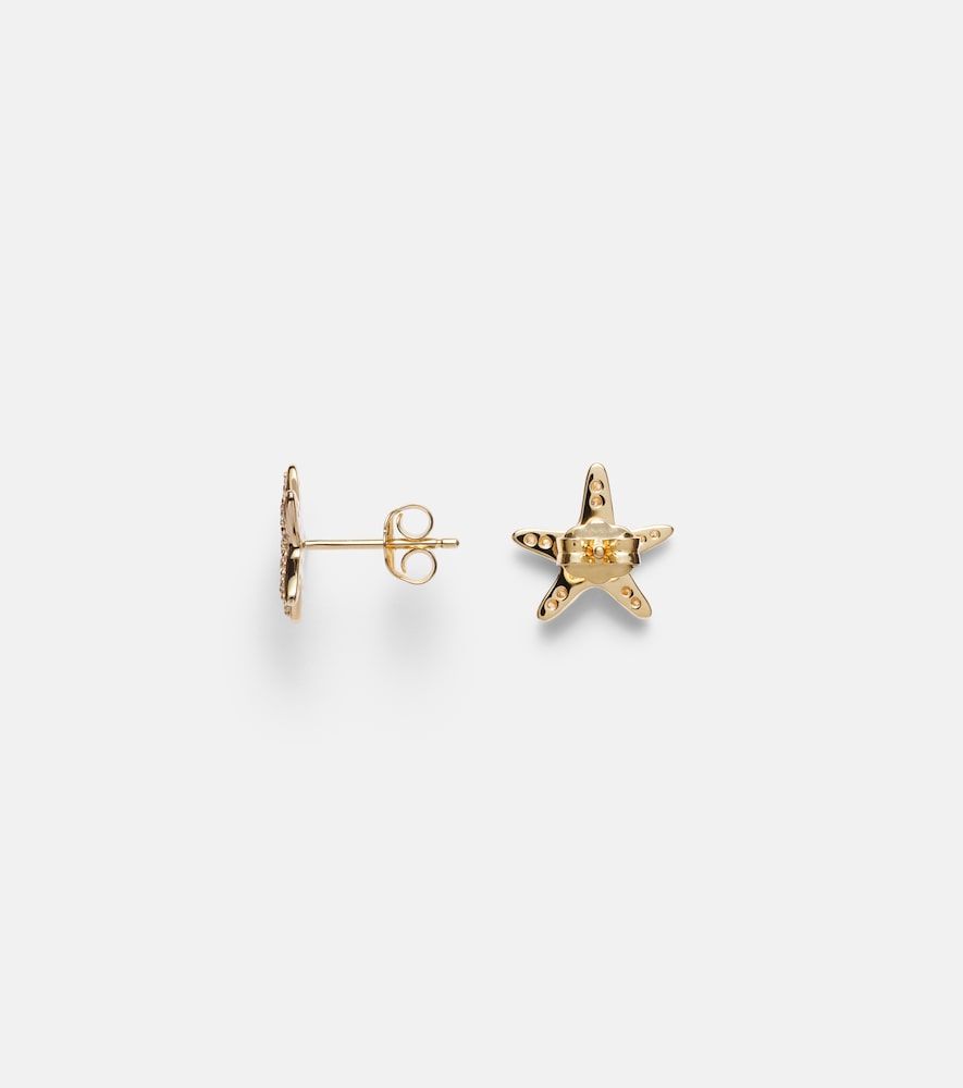 Boucles d'oreilles Starfish en or 14 ct et diamants - Sydney Evan - Modalova