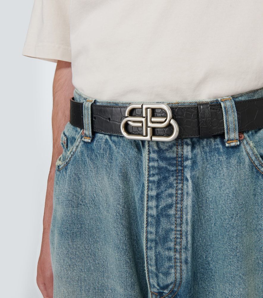 Ceinture BB Large en cuir - Balenciaga - Modalova