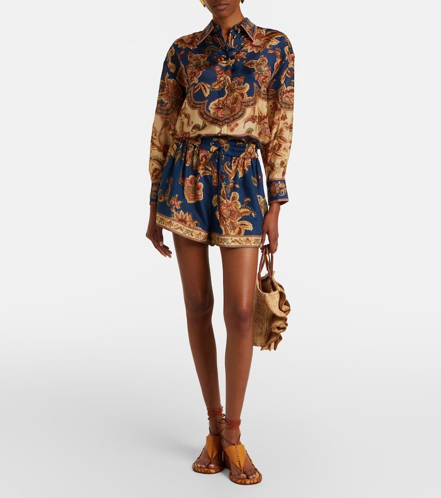 Short Aster en soie à imprimé - Zimmermann - Modalova