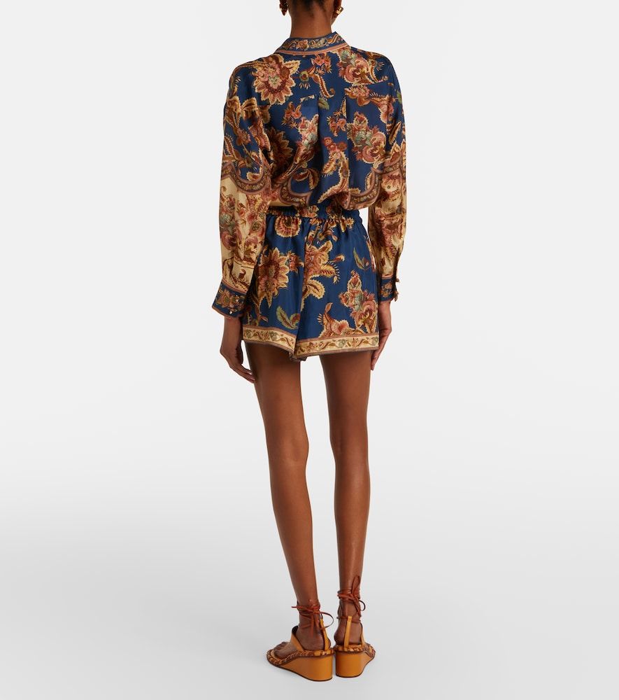Short Aster en soie à imprimé - Zimmermann - Modalova