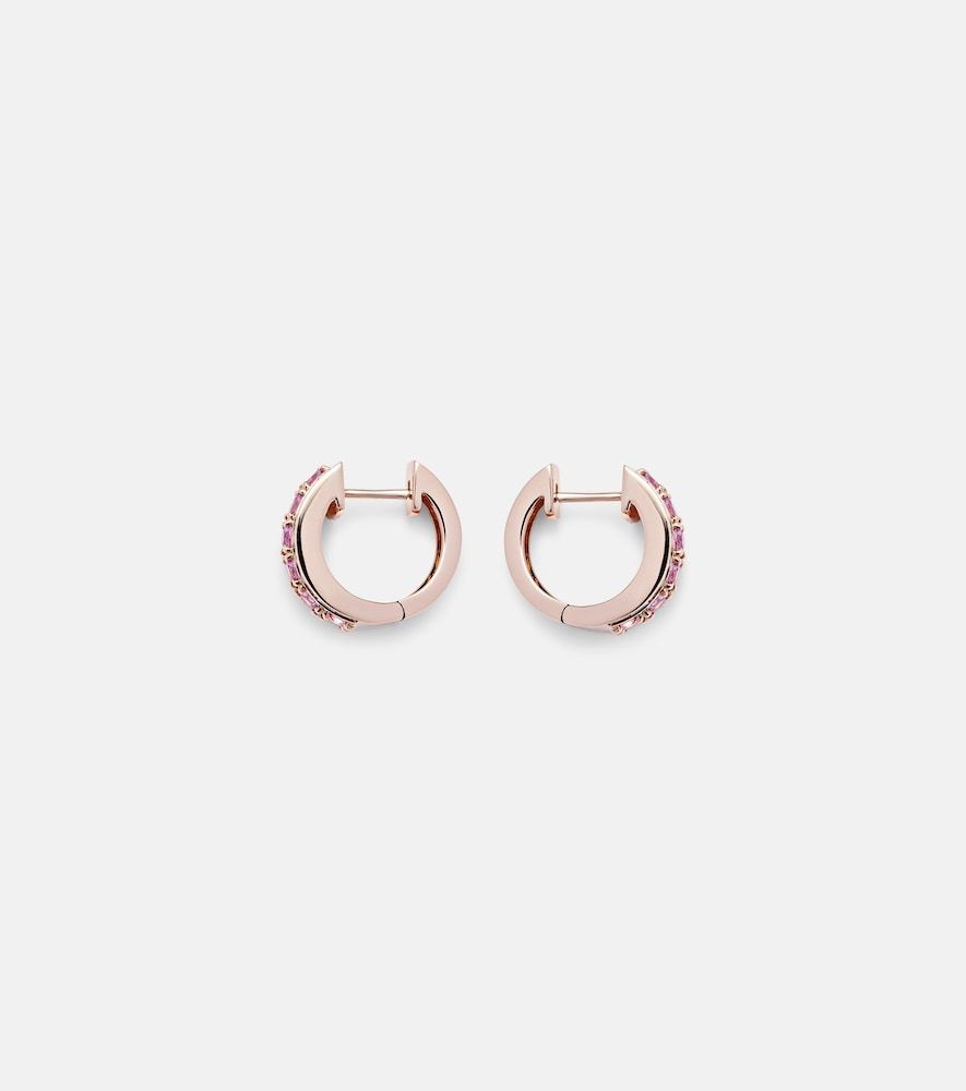 Boucles d'oreilles Lola en or rose 18 ct, diamants et saphirs - Anita Ko - Modalova