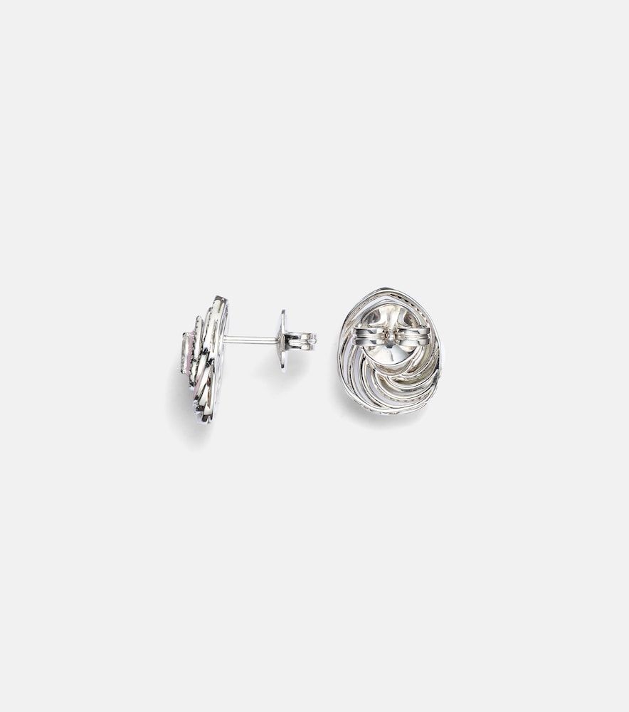 Boucles d'oreilles Oceane en or blanc 18 ct, émail et diamants - Kamyen - Modalova
