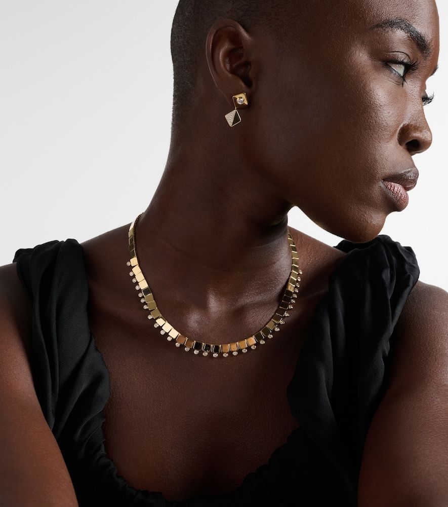 Collier Floating Diamond Medium en or 18 ct et diamants - Ileana Makri - Modalova