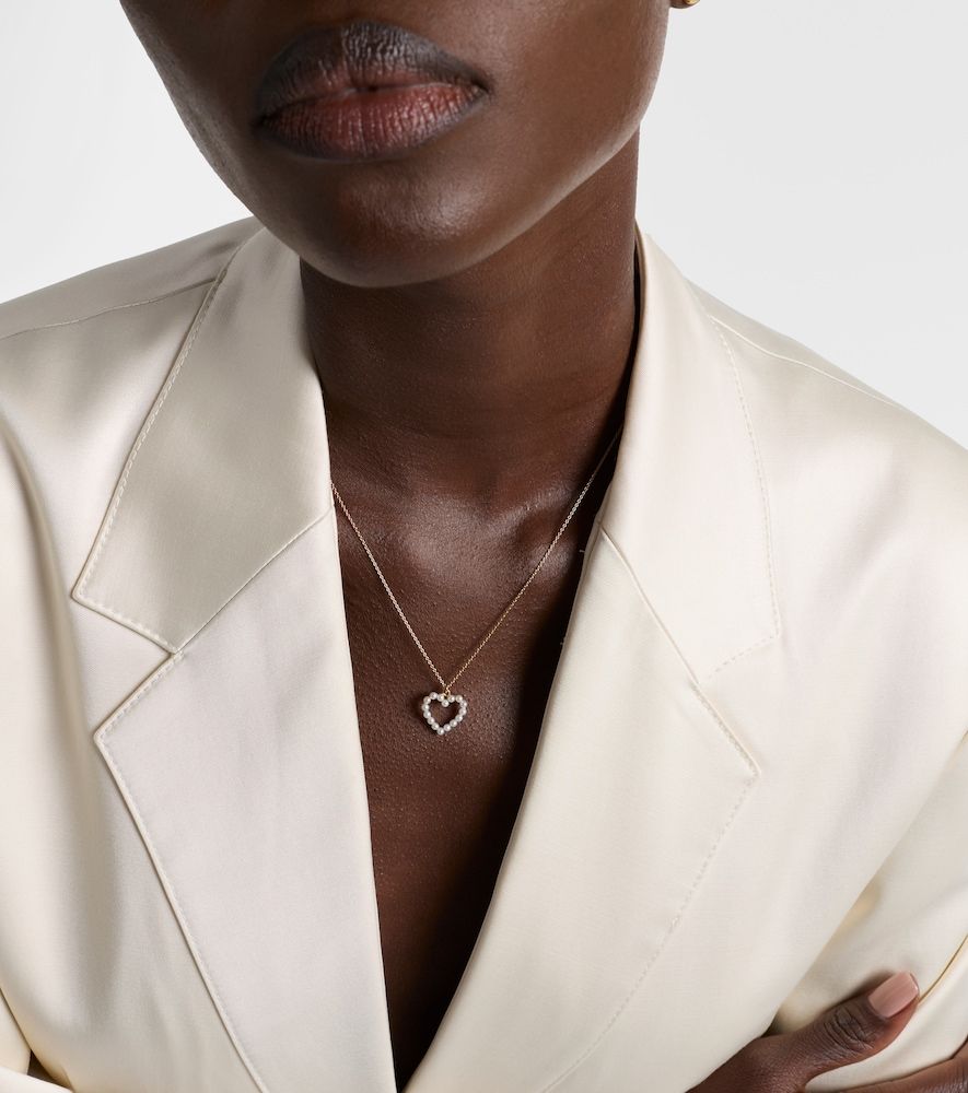 Collier Pearl Heart en or 14 ct à perles - Sophie Bille Brahe - Modalova