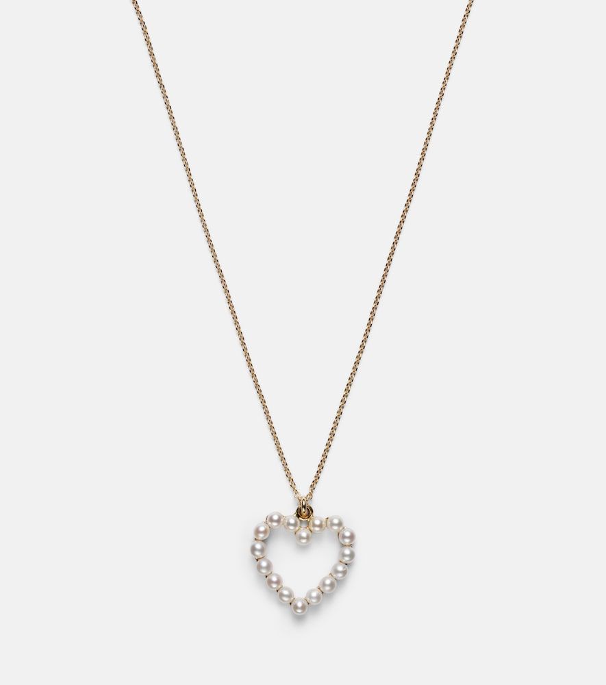 Collier Pearl Heart en or 14 ct à perles - Sophie Bille Brahe - Modalova