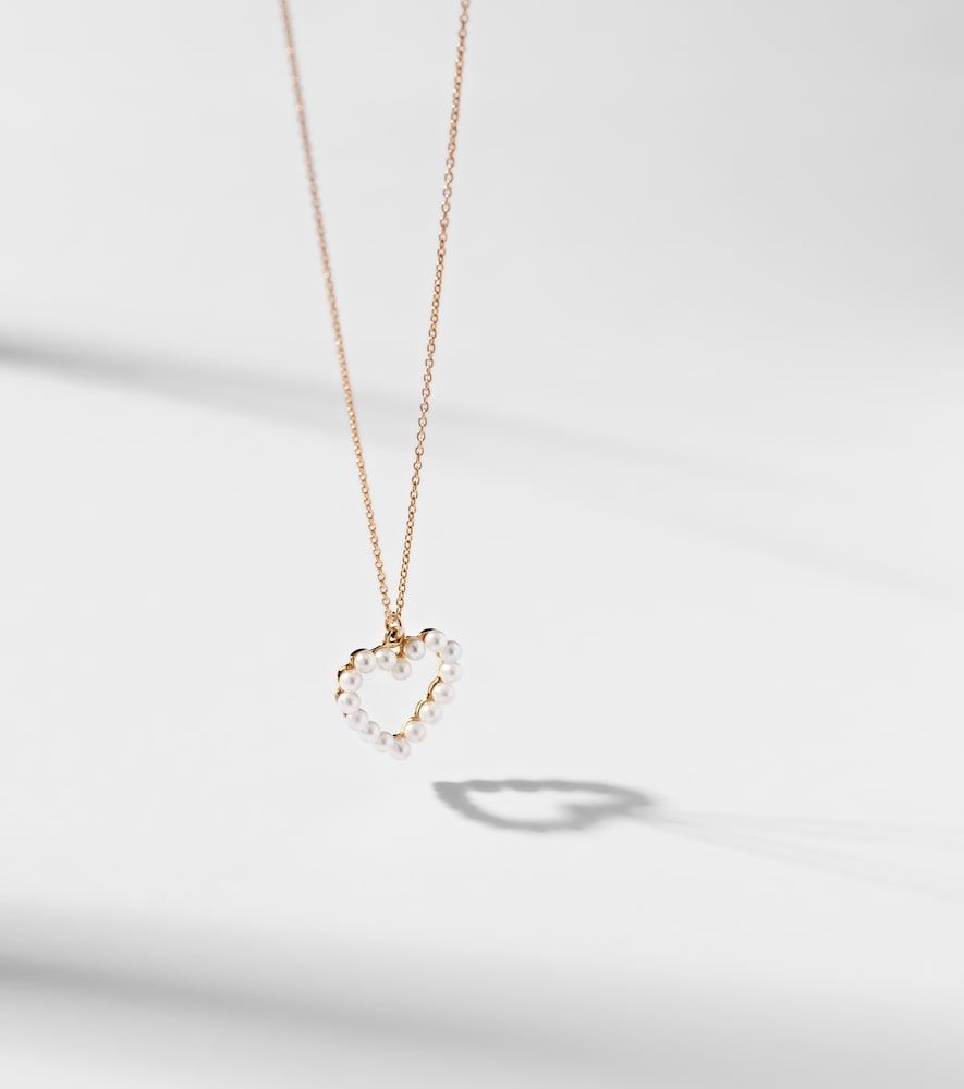 Collier Pearl Heart en or 14 ct à perles - Sophie Bille Brahe - Modalova