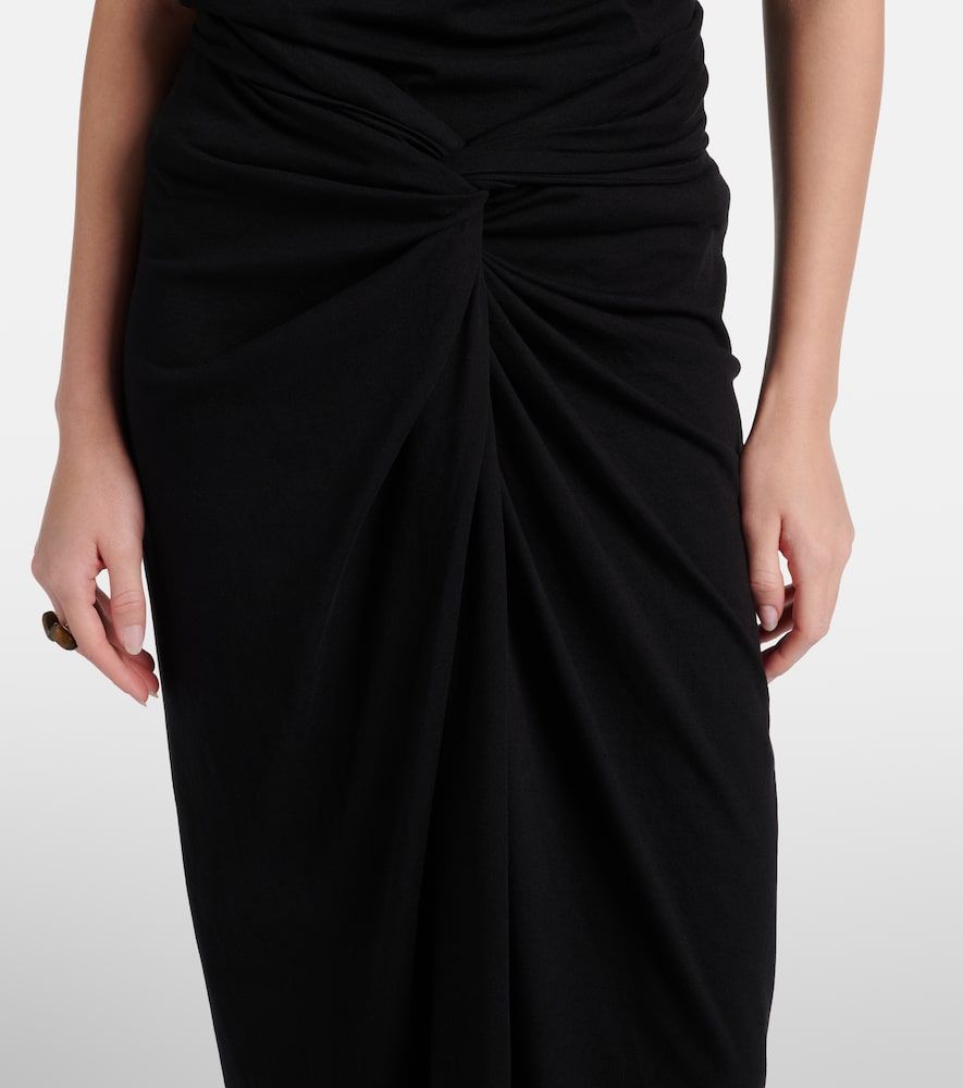 Jupe midi froncée en coton - Dries Van Noten - Modalova