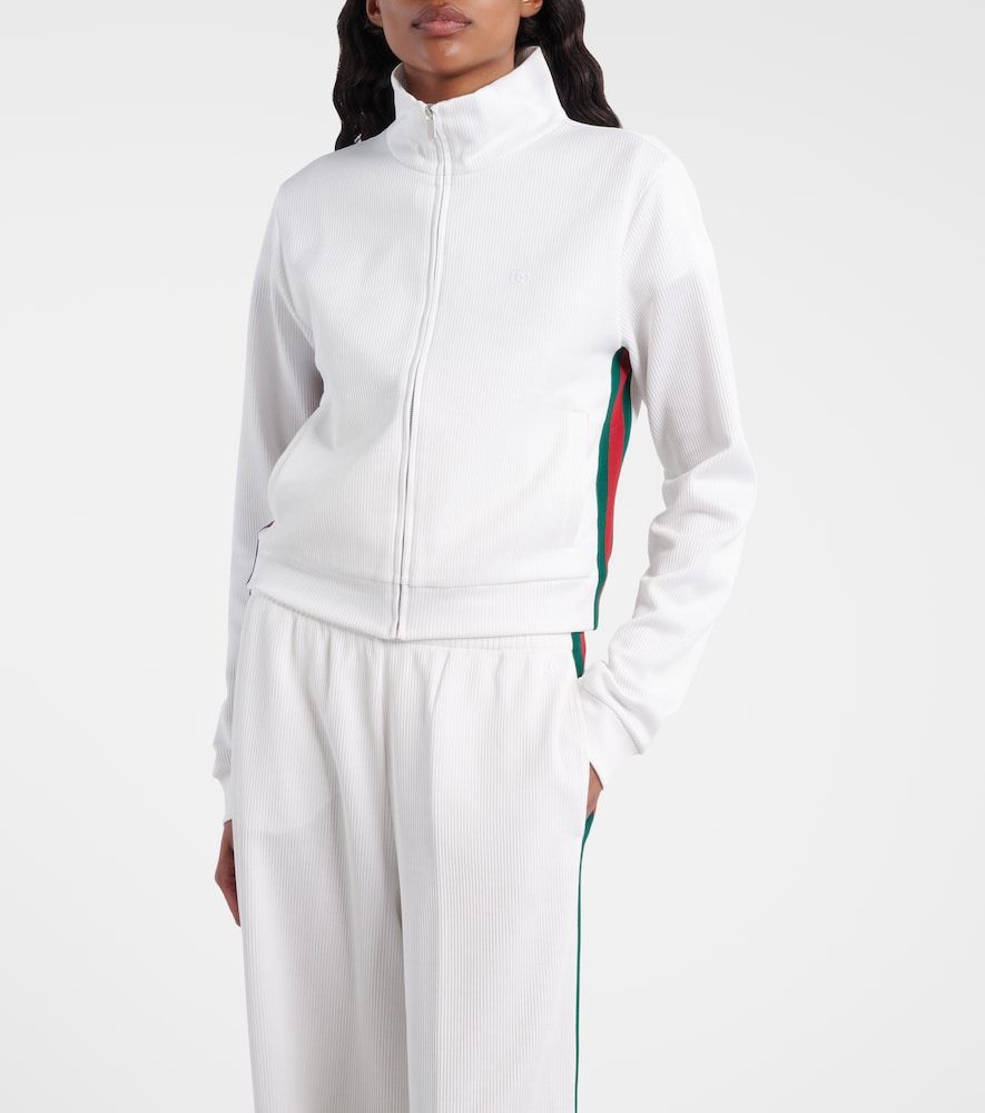 Sweat-shirt court en maille côtelée - Gucci - Modalova