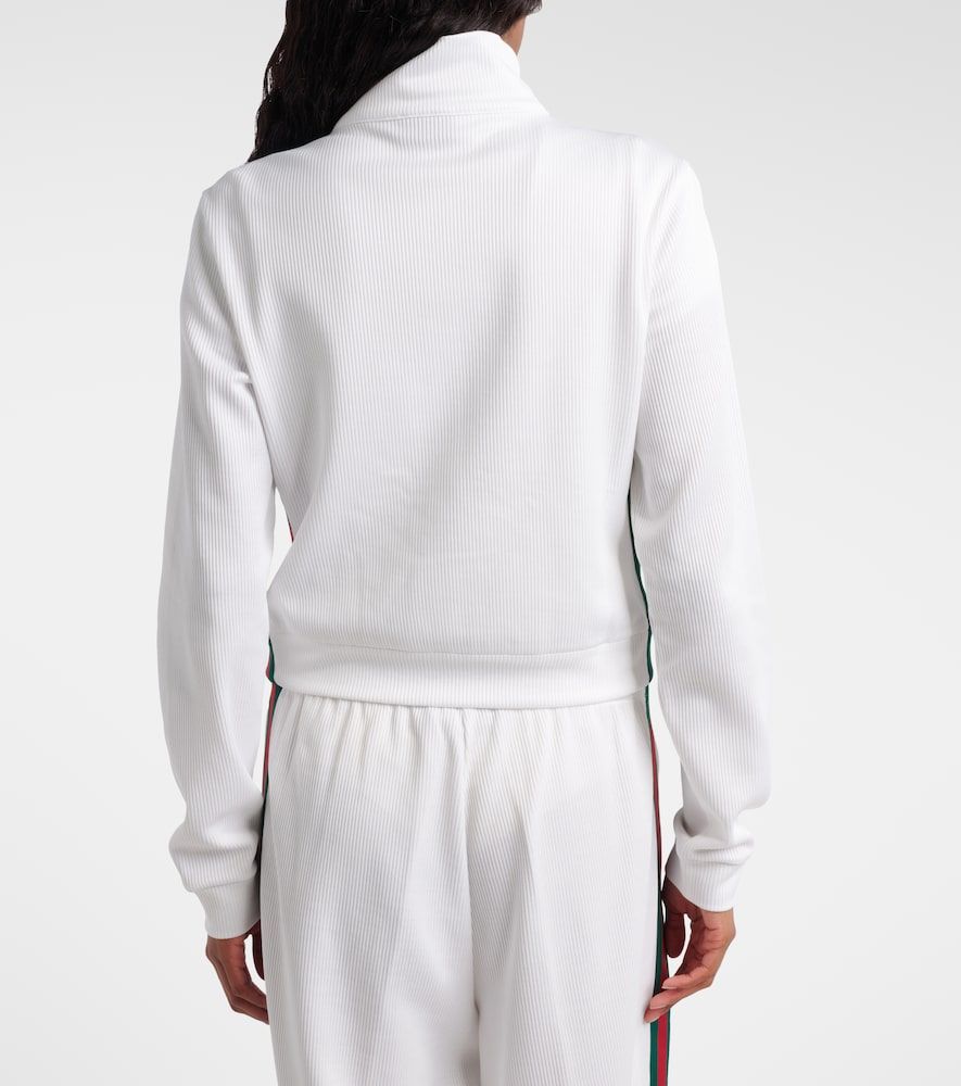 Sweat-shirt court en maille côtelée - Gucci - Modalova