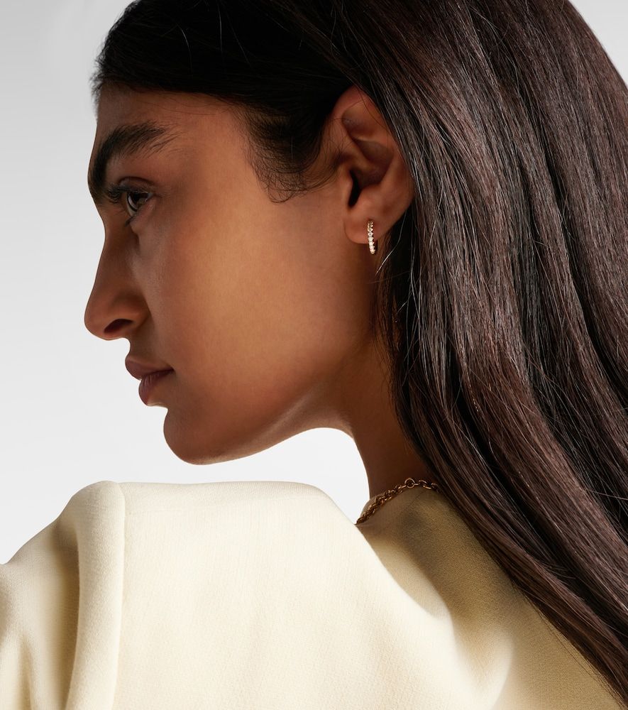 Boucle d’oreille unique Micro Hoop Pavé en or 18 carats et diamants - Spinelli Kilcollin - Modalova