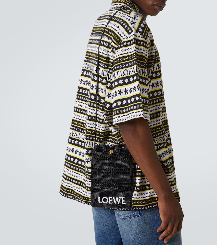 Sac à bandoulière Paula's Ibiza en raphia à logo - Loewe - Modalova
