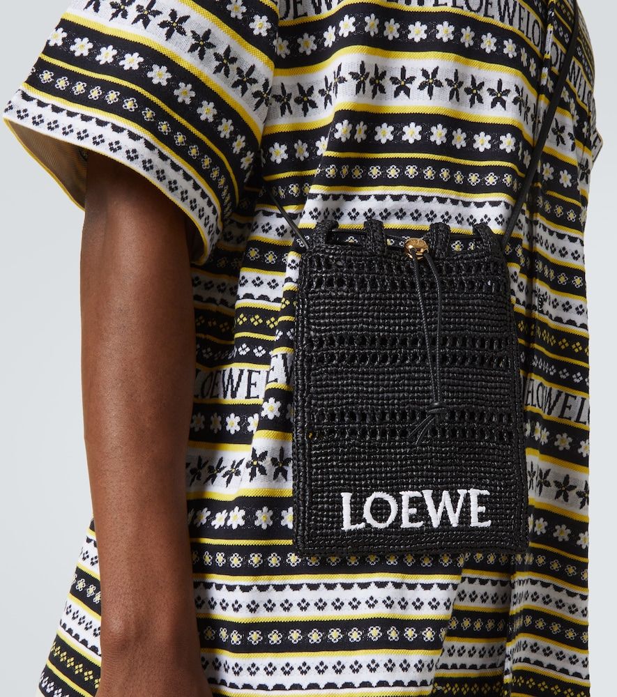 Sac à bandoulière Paula's Ibiza en raphia à logo - Loewe - Modalova