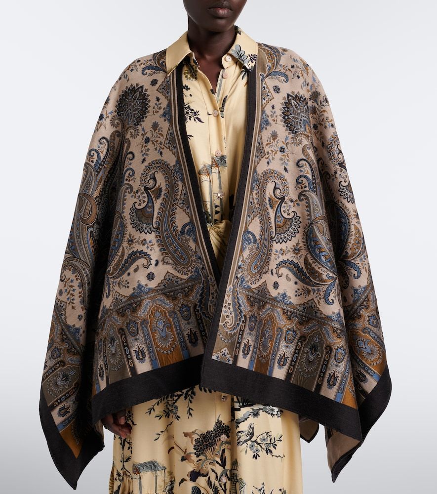Châle en laine mélangée à motif cachemire - Etro - Modalova