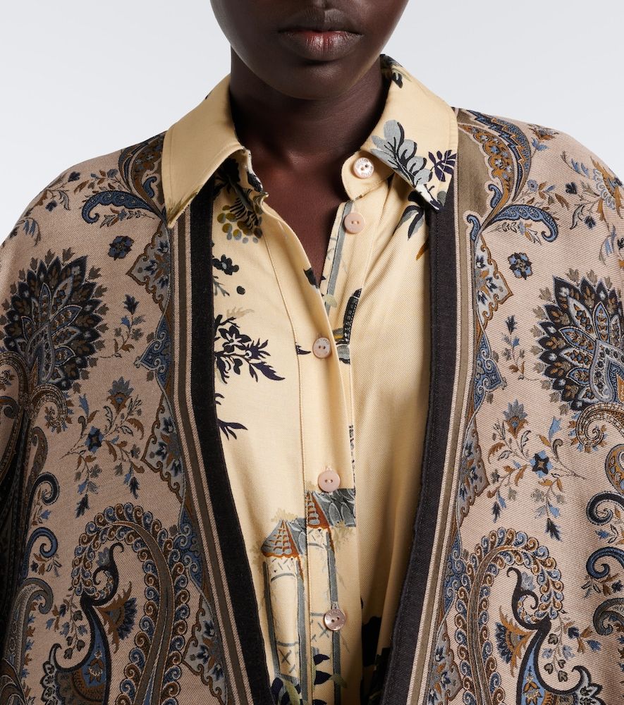 Châle en laine mélangée à motif cachemire - Etro - Modalova