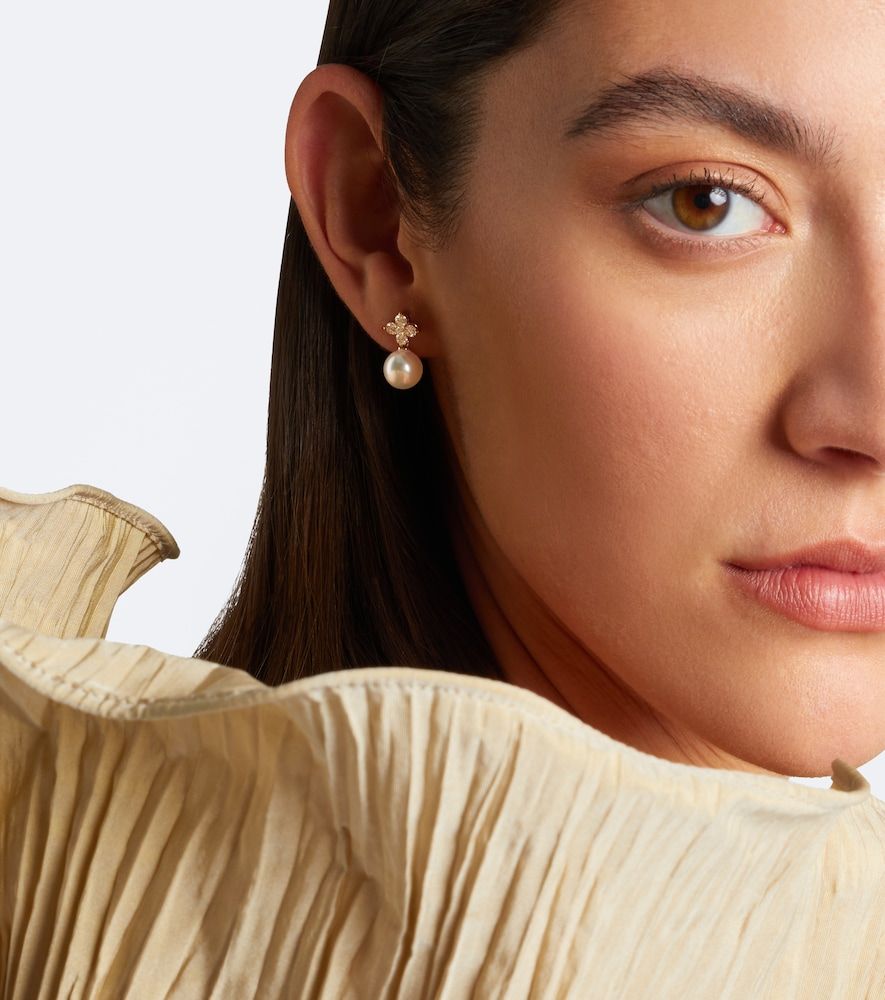 Boucles d'oreilles Bloom en or 18 ct, perles et diamants - Bucherer Fine Jewellery - Modalova