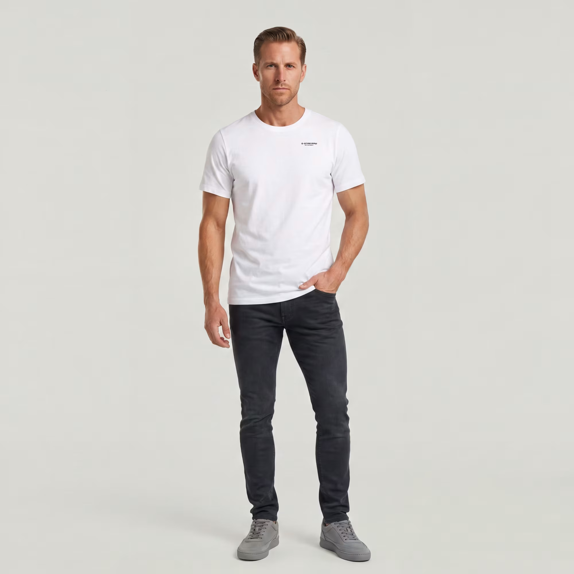T-Shirt Slim Base - Blanc - Hommes - G-Star RAW - Modalova