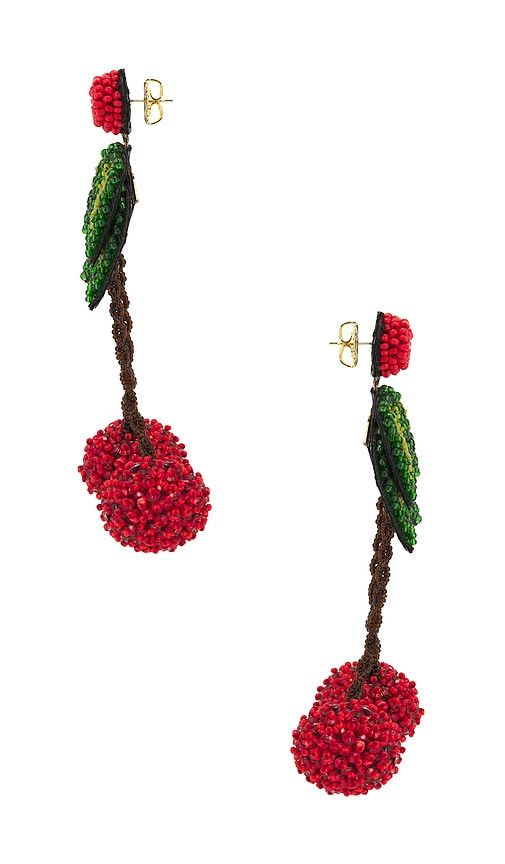 BOUCLES D'OREILLES PENDANTES CHERRY en - Deepa Gurnani - Modalova