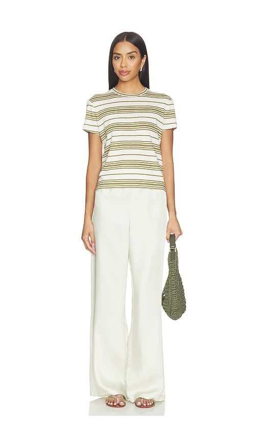 T-SHIRT COURT EN LIN en ,. Taille L. Also en S, XS - FRAME - Modalova