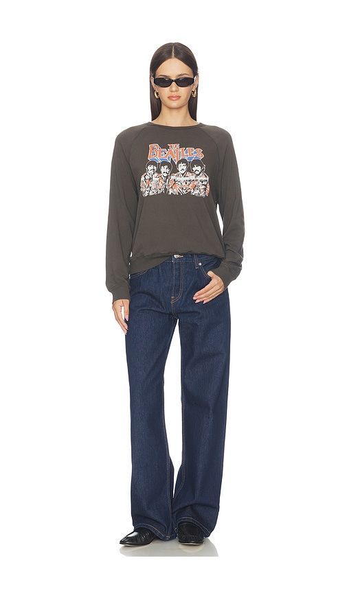 SWEAT THE BEATLES RAGLAN CREW FLEECE en . Taille L. Also en M, S, XS - Junk Food - Modalova