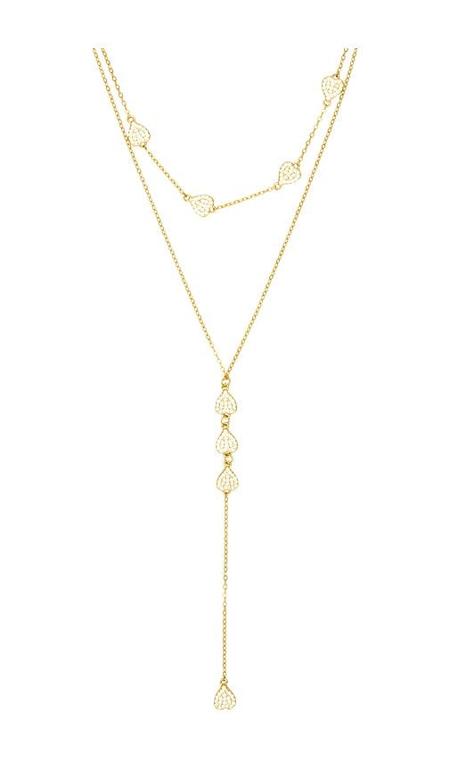 COLLIER LASSO PAVE HEART en - Mazin Jewels - Modalova