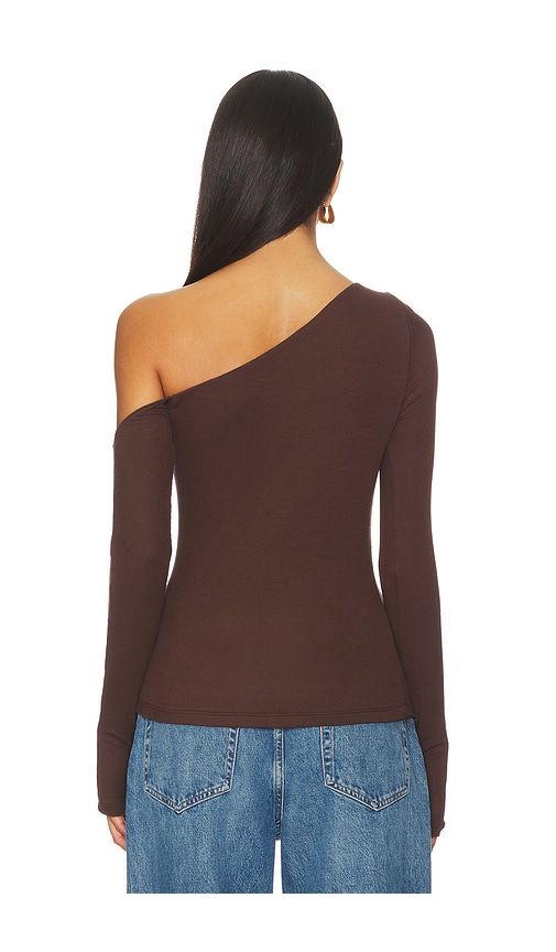 Magdaleno Long Sleeve Fitted Asymmetrical Cold Shoulder Top en . Taille L. Also en M, XS - Michael Lauren - Modalova