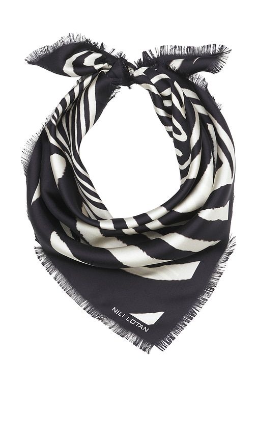 ÉCHARPE EN TWILL ZÉBRÉ en - NILI LOTAN - Modalova