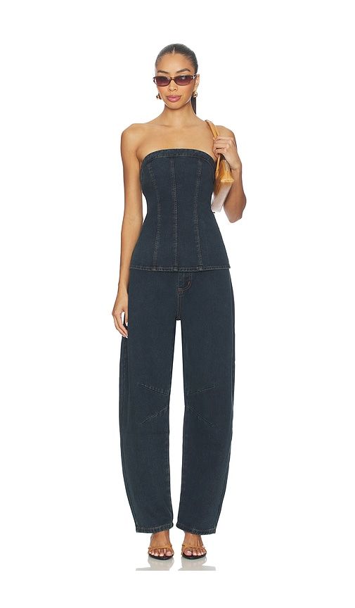Lex Denim Corset Top en . Taille L. Also en S, XL, XS, XXL, XXS - SNDYS - Modalova