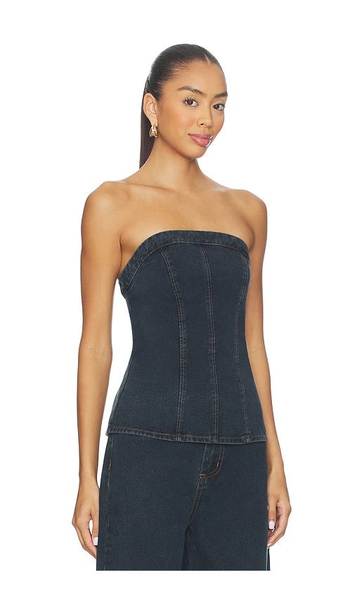 Lex Denim Corset Top en . Taille L. Also en S, XL, XS, XXL, XXS - SNDYS - Modalova