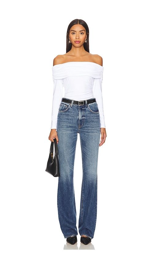 Off The Shoulder Gathered Long Sleeve Top en . Taille S. Also en XL - Susana Monaco - Modalova