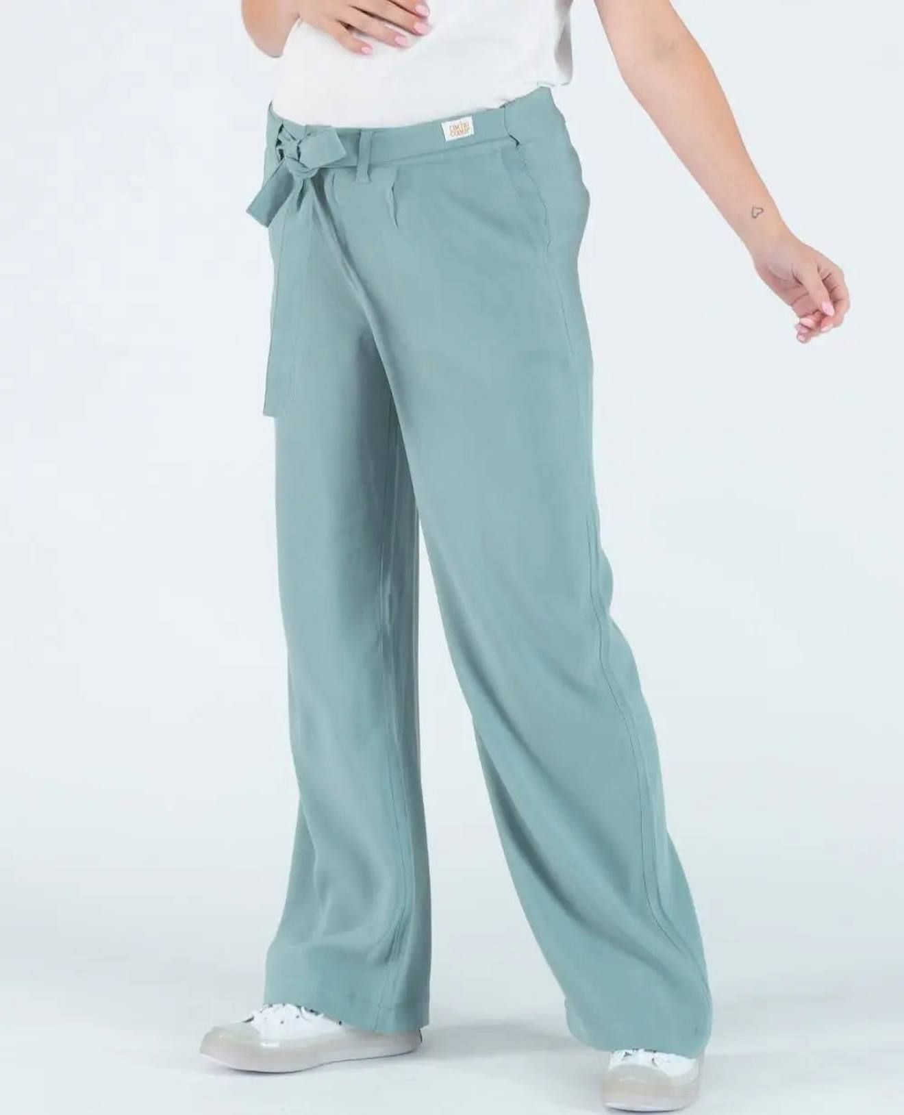 Pantalon Large De Grossesse Betty Sauge - Cache Coeur - Modalova