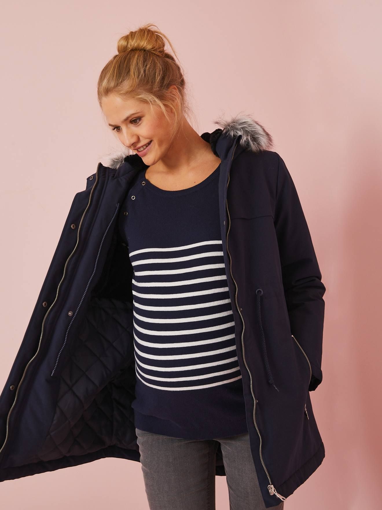 Parka évolutive grossesse et post-grossesse encre - Vertbaudet - Modalova