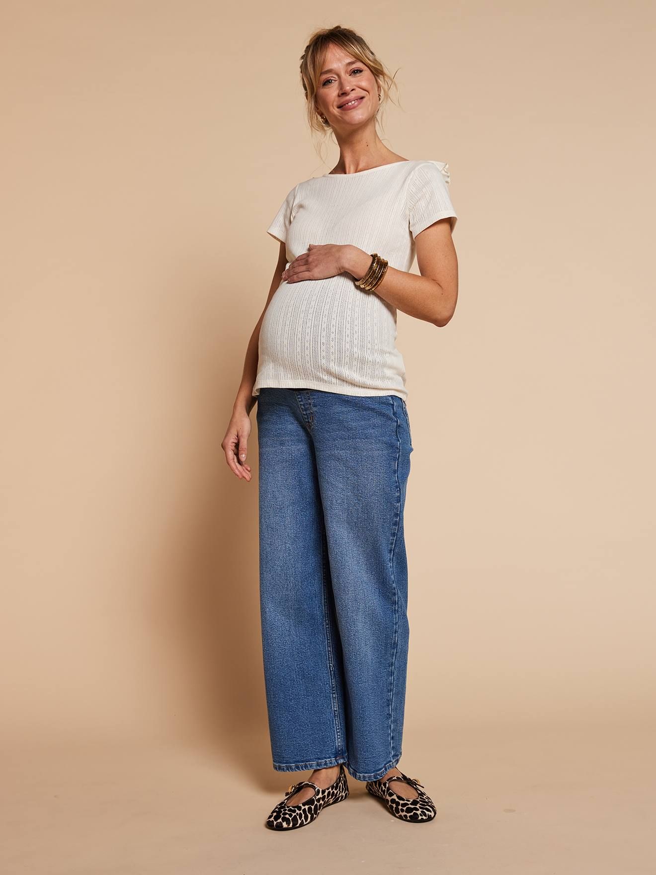 Jean large de grossesse double stone - Envie De Fraise - Modalova
