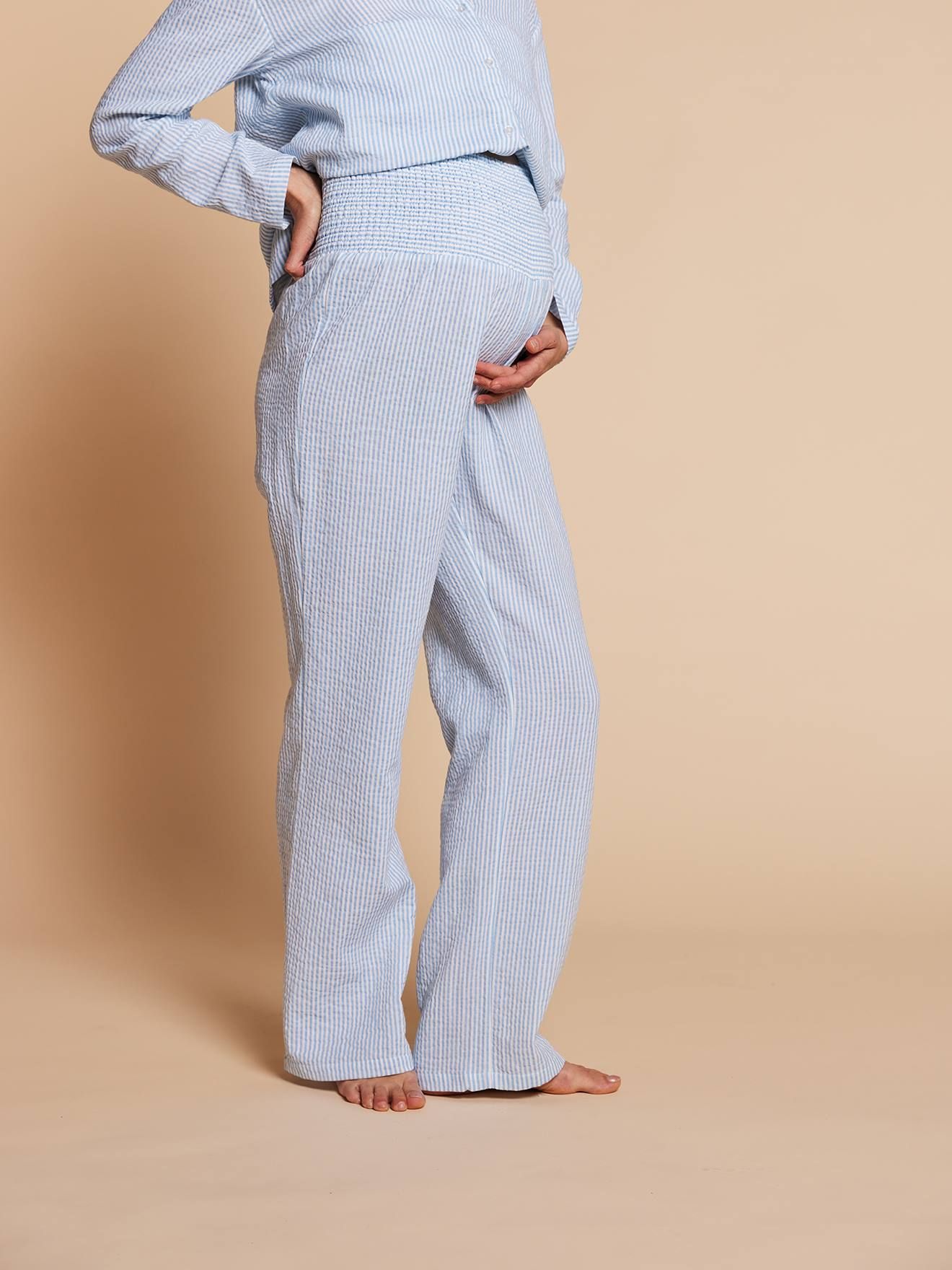 Pyjama grossesse 2 pièces en gaze de coton rayé - Envie De Fraise - Modalova