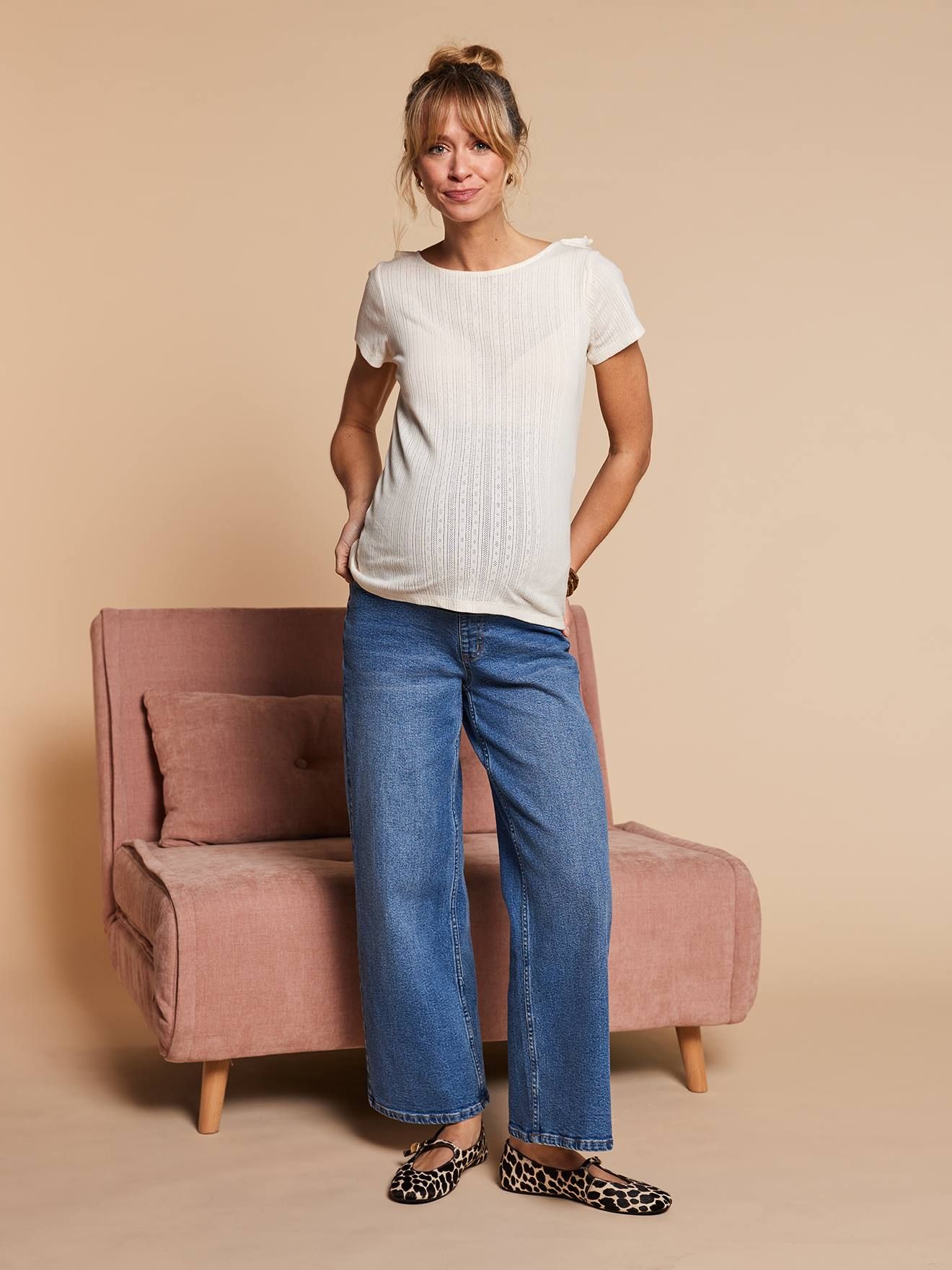 Jean large de grossesse double stone - Envie De Fraise - Modalova