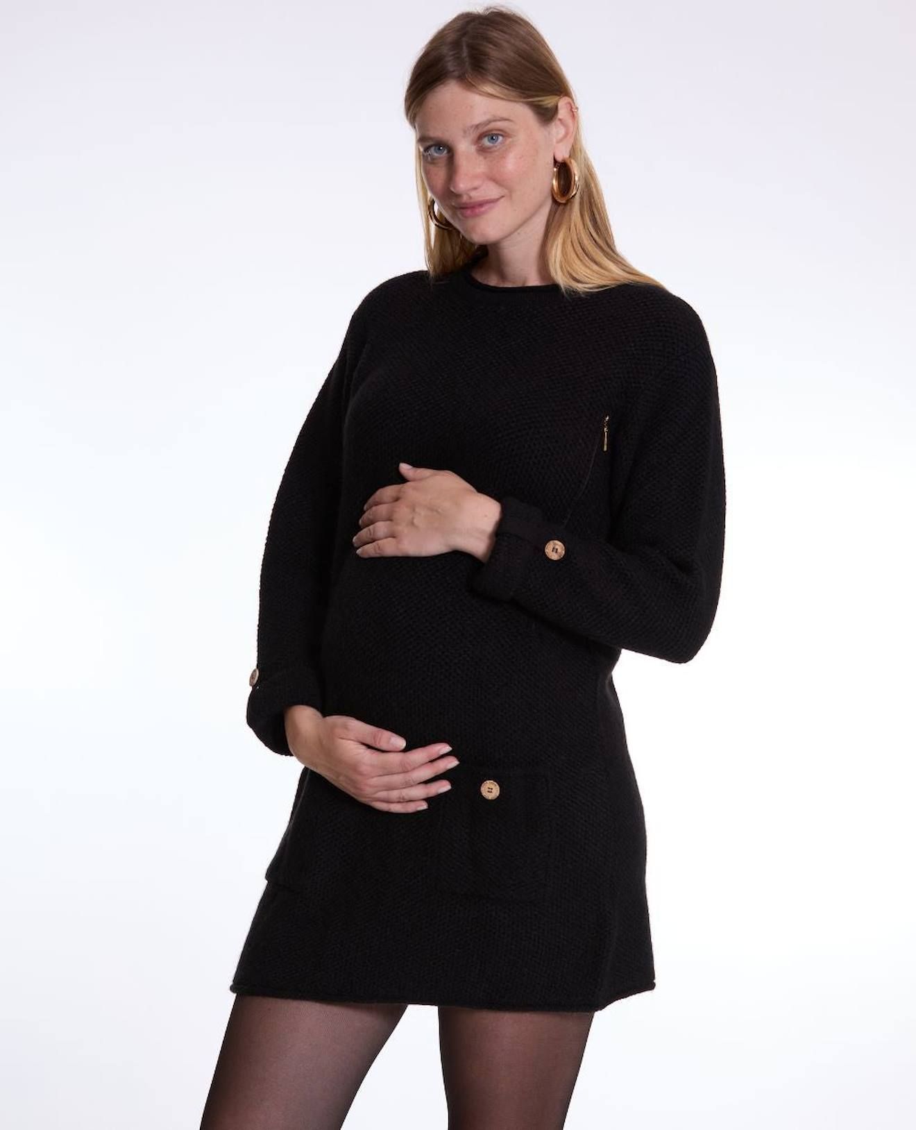 Robe Pull De Grossesse Et D'allaitement Honey - Cache Coeur - Modalova