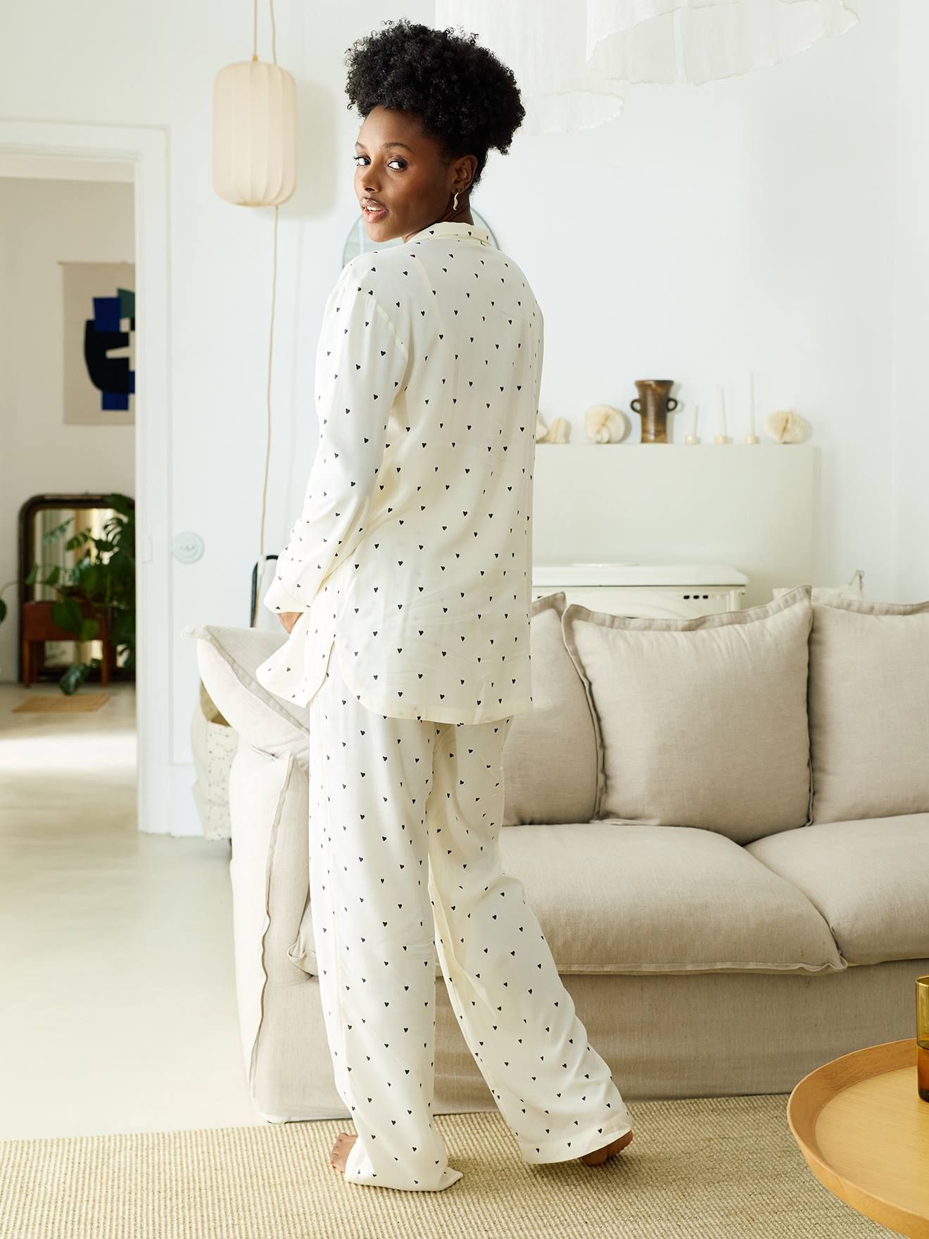 Pyjama de grossesse et d'allaitement écru - Vertbaudet - Modalova