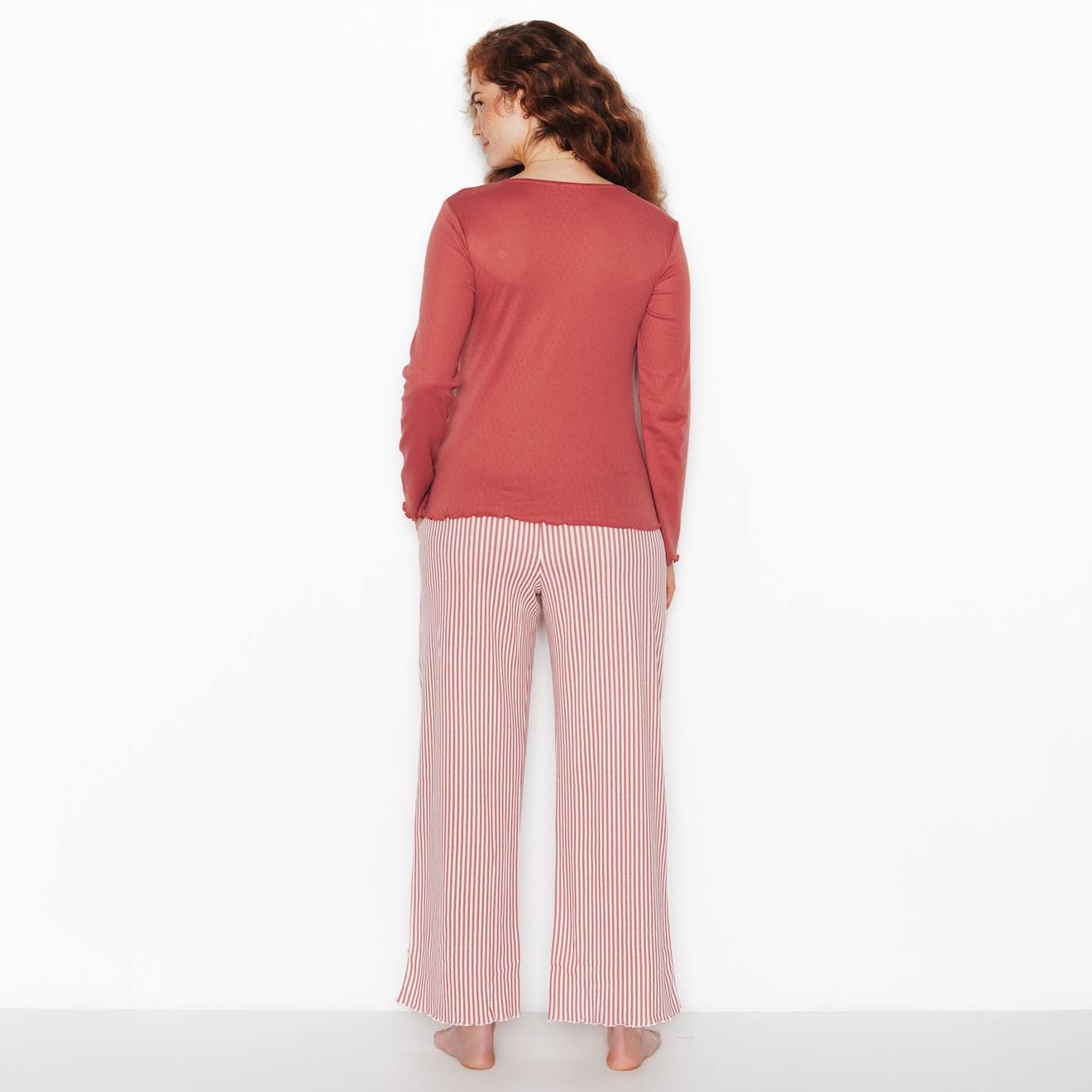 Pyjama 2 Pieces De Grossesse Avec Brassiere Intégrée Et Ceinture Stretch Insomnia Multico - Rougegorge - Modalova