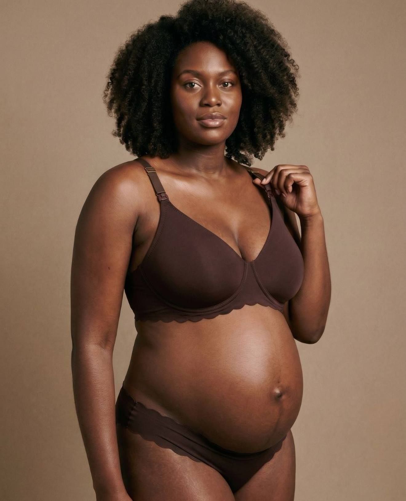 Soutien Gorge De Maternité Et Allaitement Invisible Skin Chocolat - Cache Coeur - Modalova