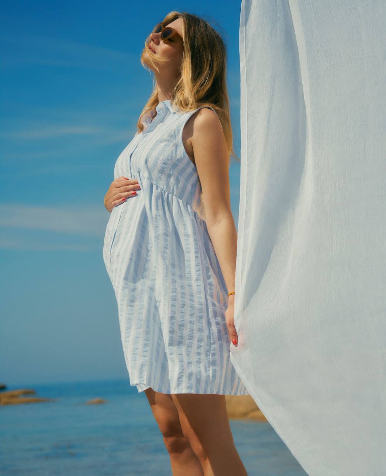 Robe Chemisier De Grossesse Et D'allaitement Agathe - Cache Coeur - Modalova